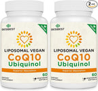 Besibest 1000mg Liposomal CoQ10 Ubiquinol, 120 Vegan Softgels, High Absorption Ubiquinol CoQ10 Supplement, Active Antioxidant Form of Coenzyme Q10 for Heart Function & Energy Production