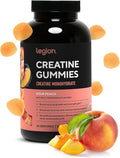 LEGION Creatine Monohydrate Gummies - Clean Creatine Chewables for Muscle Gain, Improving Endurance & Post Workout Recovery - Creatine Supplement for Maximum Absorption (Sour Peach)