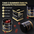 Grevol Himalayan Shilajit Gummies with Ashwagandha - Fulvic Acid & 85+ Trace Minerals - No Added Sugar - Shilajit for Men & Women - 60 Gummy