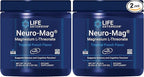 Life Extension Neuro-Mag Magnesium L-Threonate Powder (Tropical Punch)-Ultra-Absorbable Magnesium-Supports Memory,Focus,Cognitive Function&Mood-Gluten free,Non-GMO,Vegetarian (30 Servings),(Pack of 2)