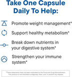 Daily Nouri Weight Support Probiotics for Women & Men | Metabolism + Digestive Support | 3 Clinically Studied Strains | 30-Day Supply