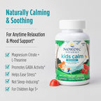 Nordic Naturals Kids Calm Gummies - Strawberry Watermelon - 60 Gummies - Magnesium L-Theanine Supplement - Calming for Kids - Relaxation Support - Up to 60 Servings