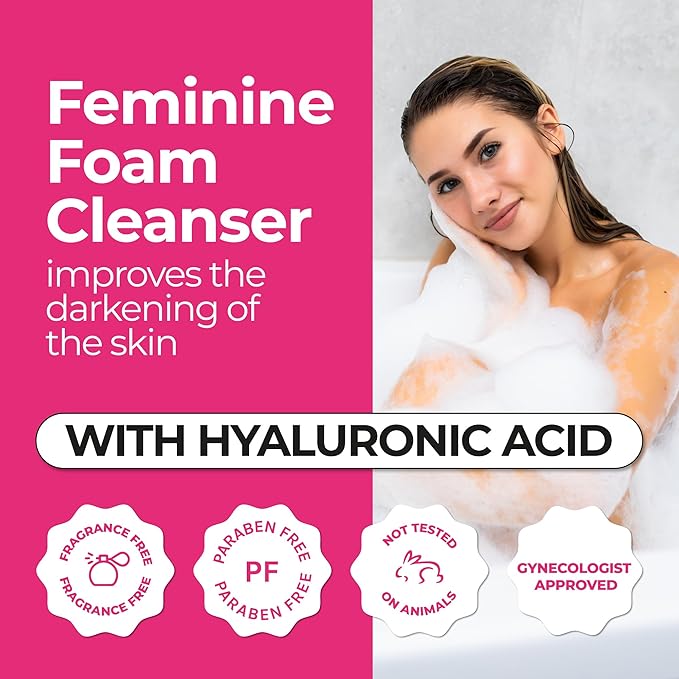 ZENZSUAL Feminine Foam Cleanser with Hyaluronic Acid & Organic Cranberry Extract – pH Balanced Feminine Wash for Sensitive Skin, Fragrance-Free Vaginal Cleanser, Hypoallergenic Intimate Care, 1 oz