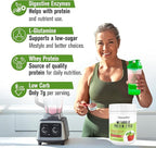 Metabolic Protein C-Plus Whey Protein Powder & Shake Meal Replacement with Vitamin C, L-Glutamine & Digestive Enzymes, Low Carb Protein Drink, Support Metabolism, Energy & Gut health 1.1lb Strawberry