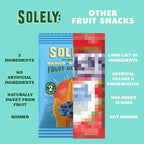 SOLELY - Organic Mango & Blueberry Whole Fruit Gummies (Pack of 6 Boxes, 5 Bags per Box) - Real Fresh Fruit - Healthy Snacks for Adults & Kids - Non GMO, Vegan Snacks, Shelf Stable - 30 Bags (3.5 oz)