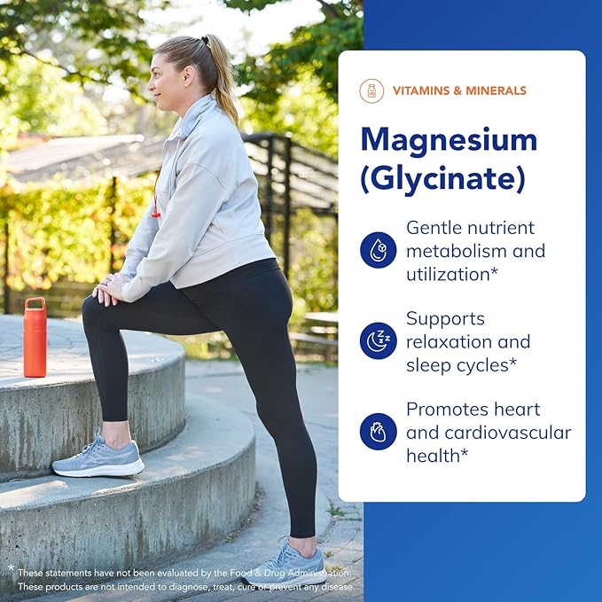Pure Encapsulations Magnesium (Glycinate) - Supplement to Support Stress Relief, Sleep, Heart Health, Nerves, Muscles, and Metabolism* - with Magnesium Glycinate - 180 Capsules