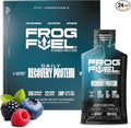 Frog Fuel Power Regular Protein Shot, 15g Protein Nano-Hydrolyzed Grass Fed Collagen, Post Workout, Gluten Free, Fat & Sugar Free, 22 Amino Acids, 0 Carbs, Berry, 1 oz Packets, 24 Pack