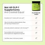 HUM Flatter Me Fiber Supplement for Women & Men, Prebiotics & Digestive Enzymes to Support Weight & Bloating, Digestive & Gut Health, Fiber Powder Drink Mix - 10 Servings (Unflavored)