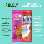 SOLELY - Organic Mango & Passion Fruit Whole Fruit Gummies (2.5 oz Large Pouches, Pack of 6) - Real Fresh Fruit, Healthy Snacks for Adults & Kids - Non GMO, Vegan Snacks, Shelf Stable - 6 Bags (15 oz)