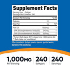 Nutricost Fish Oil 1000mg (560mg of Omega-3), 240 Softgels (2 Bottles)