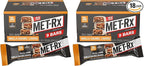 MET-Rx Big 100 Colossal Protein Bars, Vanilla Caramel Churro Meal Replacement Bars, Brown, 9 Count (Pack of 2)