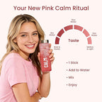 Calm Magnesium Powder Cortisol Supplement for Women, Supports Sleep, Stress Relief & Relax with Ashwagandha, Saffron, L Theanine, Vitamin D3, No Sugar, 15Ct, Raspberry Lemonade