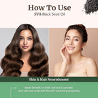 SVA Black Seed Oil - 16 Fl Oz – 100% Natural Cold Pressed Black Seed Oil - for Face, Skin Care, Hair Care, Scalp Massage & Body Massage – Carrier Oil