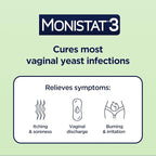 Monistat 3 Day Yeast Infection Treatment for Women, 3 Miconazole Ovule Inserts and External Monistat Anti-Itch Cream Bundle