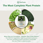 PlantFusion Complete Vegan Protein Powder - Plant Based Protein Powder With BCAAs, Digestive Enzymes and Pea Protein - Keto, Gluten Free, Soy Free, Non-Dairy, No Sugar, Non-GMO - Cookies & Cream 1 lb