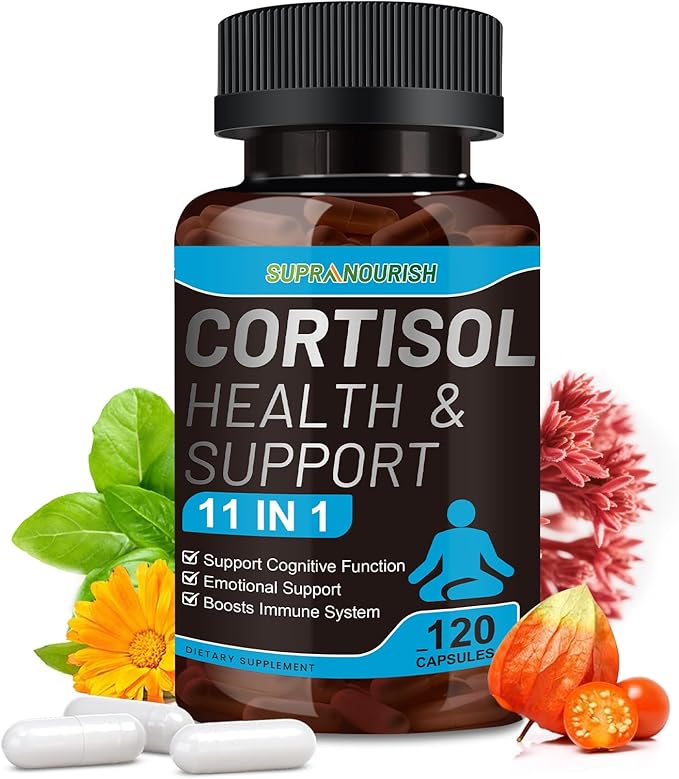Cortisol Supplements for Women, 1360mg Cortisol Manager & Cortisol Reducer, 11-in-1 Cortisol Balance Supplement with Ashwagandha, Rhodiola, L-Theanine, 120 Capsules 60-Day Supply
