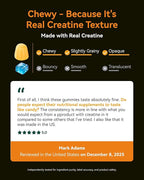 Inner Brightness Creatine Monohydrate Gummies for Men & Women 5000 mg, 3rd Party Tested, Creatine Chews for Muscle Growth, Strength & Energy Support, Sugar Free, Vegan, 120 Count, Mango Passionfruit