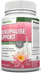 NutriONN Perimenopause Supplement for Women - Natural Support for Hot Flashes & Night Sweats - Improved Mood & Sleep - 11 Herbal Ingredients with Black Cohosh & Red Clover - Hormone Balance - Non-GMO