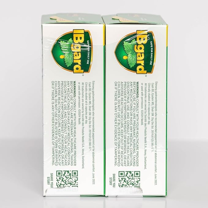 IBgard Gut Health Supplement, Peppermint Oil Capsules for Abdominal Comfort, 96 Capsules