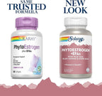 SOLARAY PhytoEstrogen Plus EFAs Menopause Support | Wild Yam, Black Cohosh, Evening Primrose & Borage | 60ct, 30 Serv.