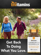 tnvitamins Turmeric & Boswellia Complex (180 Capsules) with Ginger Root, Bromelain, & Black Pepper Extract | Joint-Ease Formula: Powerful Joint Support Supplement* | Produced in The USA
