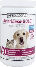 Vet Classics ArthriEase-Gold Hip & Joint Support for Dogs, Cats, Horses – Chewable Tablet Health Supplement – Alleviate Aches, Discomfort – for Flexibility, Healthy Joint – Antioxidant - 120 Ct