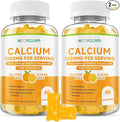 Calcium Citrate Gummies for Kids, Adult - 1200 mg with Vitamin D3 1000IU - Support Bone, Teeth, Immune Health, High Absorption Calcium and Vitamin D Supplement, Orange Flavor, 120 Count