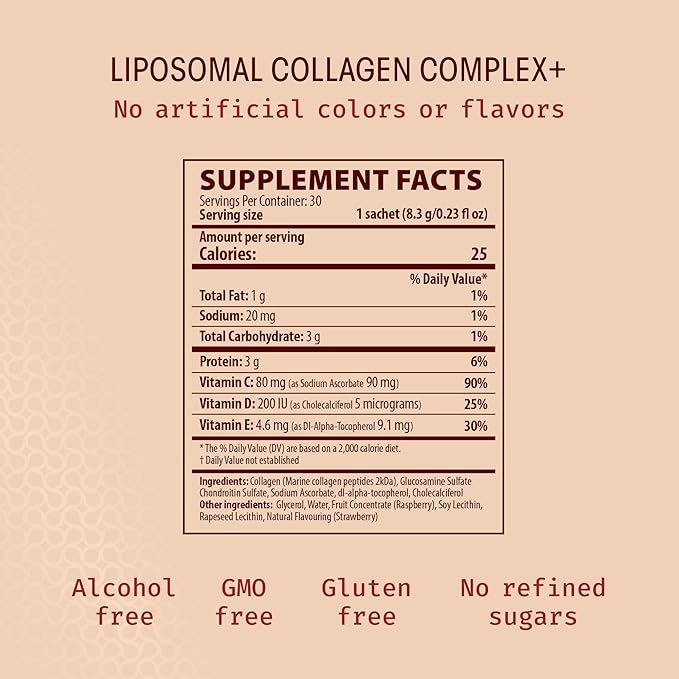 AFT Pharmaceuticals Super Joint Lipo-Sachets Liposomal Collagen Joint Supplement - Liquid Collagen Peptides to Support Joint Health, Mobility & Comfort
