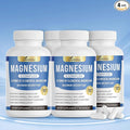 1000mg Magnesium Complex Capsules, 8 Elemental with Magnesium Glycinate, Citrate, Malate, Taurate, Oxide, Carbonate, Aspartate, Orotate for Bones, Muscle, Recovery, Energy, Vegan Non-GMO, 4 Bottle