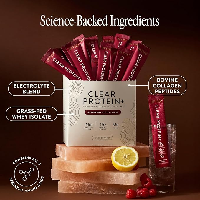 Arrae Clear Protein – Natural Protein Supplement, Smooth Texture, Easy to Mix, 20 Servings, Clean Formula with Electrolytes