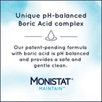 Monistat Boric Acid Feminine Wash, Fragrance-Free Intimate Wash for Women with Gentle pH-Balanced Formula, 16 Fl Oz (Pack of 2)