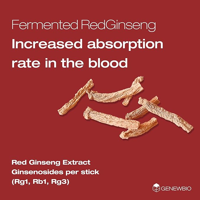 CK3000+ 6 Year Old Panax Red Ginseng Extract 100% 3000mg per Stick, High Ginsenoside (30mg), No Sugar, No Additives, Fermented Korean Red Ginseng, Energy & Immune Support, 30 Sticks