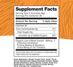 Troomy Lion's Mane Focus Gummies 60 Count - Natural Tangerine and Passionfruit Flavor, Gelatin-Free, Gluten-Free, Vegetarian