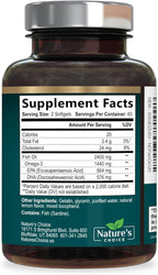 Omega 3 Fish Oil Supplements - 2400mg Fish Oil Per Serving - Triple Strength Omega-3 with Fatty Acids EPA & DHA - Natural Heart, Brain & Immune Support - Wild Caught, Bottled in USA - 120 Softgels