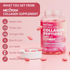 2 Pack Liposomal Collagen Peptides Pills for Women 2000mg, Multi Hydrolyzed Collagen Type I, II, III, V, X with 2500mcg Biotin - Collagen Supplements Softgels with Hair, Skin & Nails Vitamins, 240 Cts