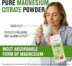 NaturalSlim Magicmag Pure Magnesium Citrate Powder – Stress, Constipation, Muscle, and Heart Support | Natural Strawberry & Lime Flavored Magnesium Supplement - 8oz Drink Mix (2 Pack)