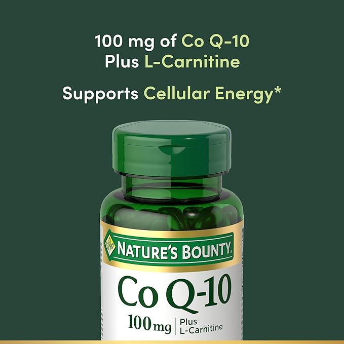 Nature's Bounty CoQ10, Supports Heart Health, 100mg Plus L-Carnitine, 60 Softgels