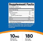 Nutricost Melatonin 10mg, 180 Gummies, Strawberry Flavored - Gluten Free, Non-GMO, No Corn Syrup
