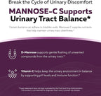 Mannose-C - Organic D Mannose Powder + Whole Food Vitamin C, Natural UTI Support Supplement to Flush & Cleanse Urinary Tract, Certified Organic Urinary Health for Women, Vegan, Non-GMO (60 Servings)