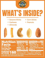 Southern Style Nuts Cheesy Cheddar Hunter Bulk Trail Mix,20 oz,Roasted Peanuts,Sesame Sticks,Corn Sticks,Almonds & Cashews,Mixed Nuts,Snacks for Adults & Kids,(Pack of 2)