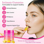 Her Juicy Feminine Probiotics Gummies, Women's Probiotic with Slippery Elm, Pineapple Gummies Support Women PH Balance and Vaginal Wellness, Gut Health & Immune System, 60 Gummies