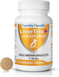 Comprehensive Liver Support Supplement for Smaller Dogs. Flavorful Chewable Tablets Combining Same, SPC, Silybin A+B, + Glutathione 30Ct (Small - Medium)