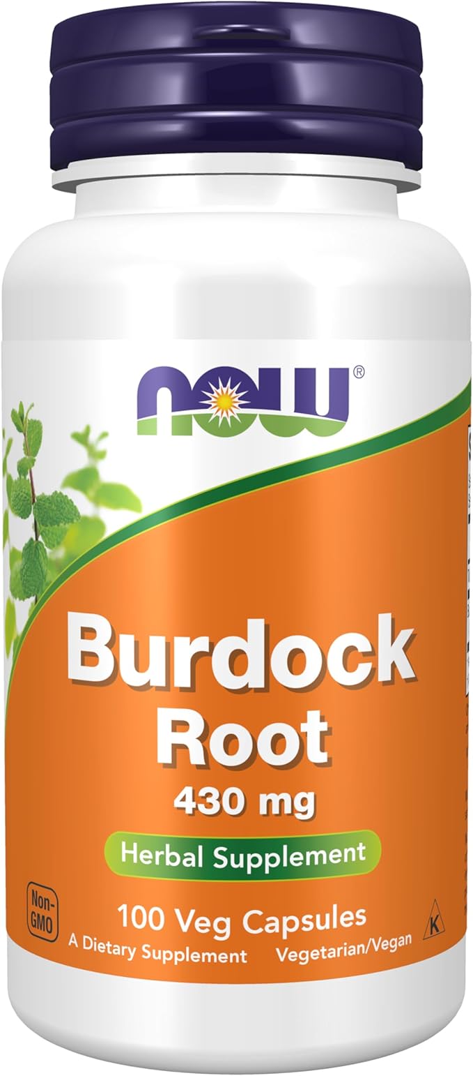 NOW Supplements, Burdock Root (Arctium lappa) 430 mg, Herbal Supplement, 100 Veg Capsules