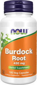 NOW Supplements, Burdock Root (Arctium lappa) 430 mg, Herbal Supplement, 100 Veg Capsules