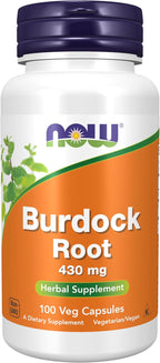 NOW Supplements, Burdock Root (Arctium lappa) 430 mg, Herbal Supplement, 100 Veg Capsules