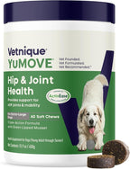 YuMOVE Hip & Joint Supplement for Large Dogs - with Glucosamine Chondroiton, Green Lipped Mussel, Hyaluronic Acid, and Omega 3 Joint Supplement for Stiffness and Mobility - 60 Chews (Large/XL Dogs)