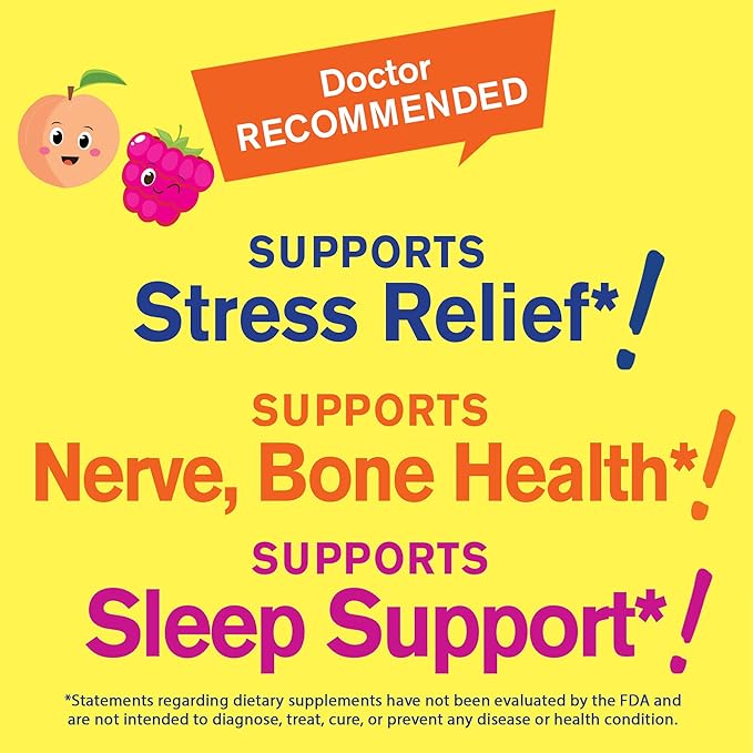 WellYeah Magnesium Citrate Gummies for Kids - Chewable Stress Relief Supplement for Children - Natural Calm, Mood Support, Non-GMO, Gluten Free - Natural Sourced Flavors - 60 Gummies