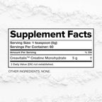 Complement Creatine Monohydrate Micronized Powder - Pre-Workout, Post-Workout, Muscle Recovery, Brain Health, Longevity, Energy Supplements for Women and Men - Vegan, Unflavored (5g, 60 Servings)