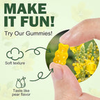 120 Count Mullein Gummies for Lungs, 2000mg Mullein Leaf Extract for Lung Cleanse and Respiratory Support, Natural Mullein Herbal Supplement, Pear Flavor Gummies
