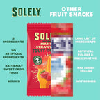 SOLELY - Organic Mango & Strawberry Whole Fruit Gummies (Pack of 8 Boxes, 5 Bags per Box) - Real Fresh Fruit - Healthy Snacks for Adults & Kids - Non GMO, Vegan Snacks, Shelf Stable - 40 Bags (3.5 oz)